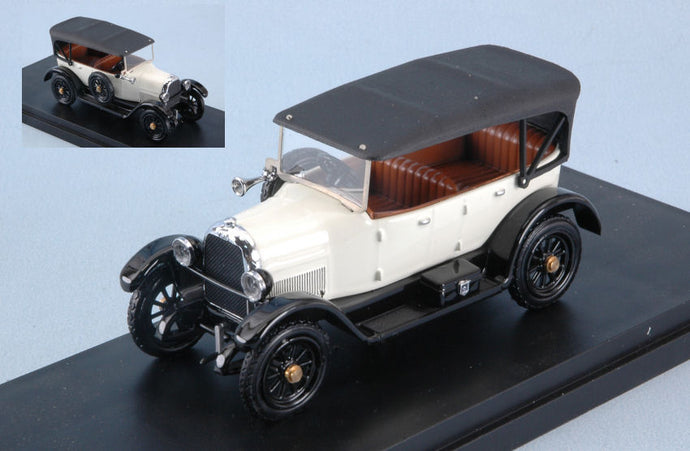 FIAT 501 SPORT CABRIOLET CLOSED 1919 WHITE BLACK 1:43