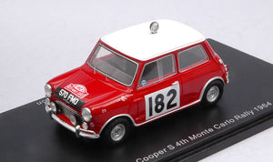 Morris COOPER S #182 MAKINEN/VANSON RALLY MONTE CARLO 1964 rød/hvid 1:43