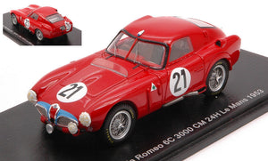 Alfa Romeo 6C 3000 CM #21 SANESI/CARINI 24H LE MANS 1953 rød 1:43