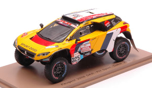 Peugeot 3008 DKR #325 PH-SPORT LACHAUME/POLATO DAKAR RALLY 2019 gul/rød/blå 1:43