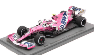 BWT Racing POINT RP20 #11 SERGIO PEREZ BELGIAN GP 2020 lyserød/hvid/blå 1:43