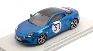 Alpine A110S #31 ESTEBAN OCON RALLY MONTE CARLO 2021 blå/sort 1:43