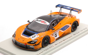 Mclaren 720S GT3 #5 BARNICOAT/PARENTE/VAN GISBERGEN 8th GULF 12H 2018 orange/blå/sort 1:43