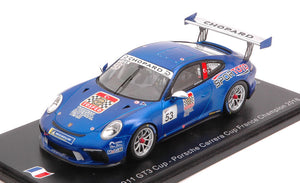 Porsche 911 GT3 CUP #53 AYHANCAN GUVEN PORSCHE CARERRA CUP FRANCE CHAMPION 2018 blå metallic 1:43