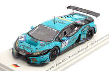 Indlæs billede til gallerivisning Lamborghini HURACAN GT3 #10 MARTINO/BRUCK/HENKOLA/KONRAD 24H NURBURGRING 2018 turkis/sort 1:43
