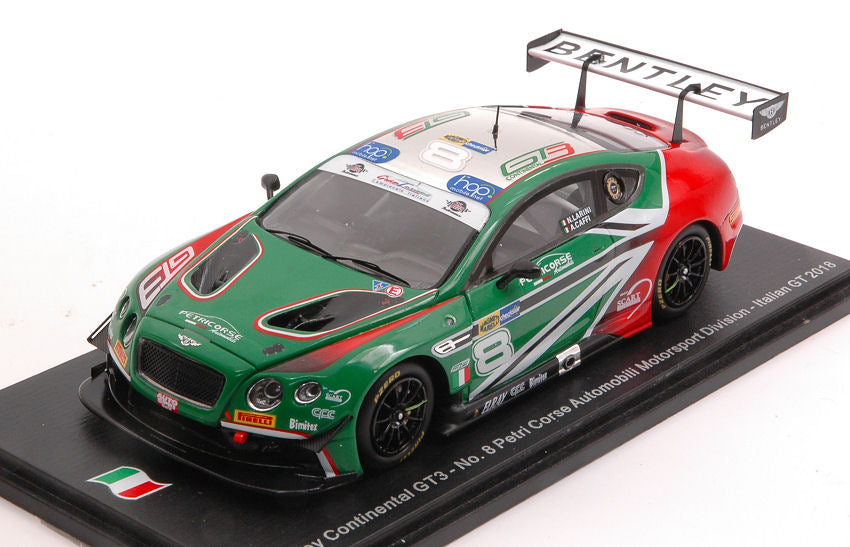 BENTLEY CONTINENTAL GT3 N.8 ITALIAN GT 2018 NLARINI-A.CAFFI 1:43