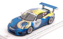 Indlæs billede til gallerivisning Porsche 911 GT3 CUP #78 TSUBASA KONDO PORSCHE CARRERA CUP JAPAN CHAMPION 2018 blå/gul/hvid 1:43
