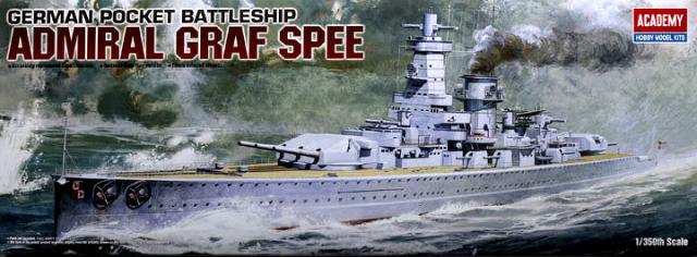 GERMAN POCKET BATTLESHIP ADMIRAL GRAF SPEE KIT 1:350