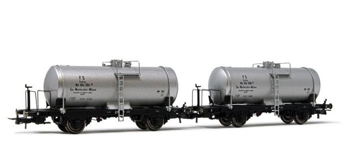 FS 2-UNIT PACK 2-AXLES WAGONS BIG TANK MONTECATINI LIVERY EP.III 1:87