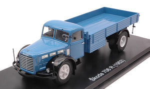 SKODA 706 R FLATBED PLATFORM TRAILER BLUE/BLACK 1:43