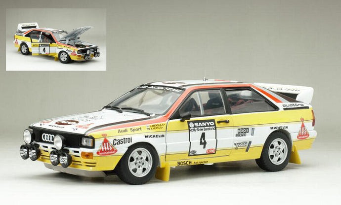 AUDI QUATTRO A2 N.4 RALLY NEW ZELAND 1984 H.MIKKOLA-A.HERTZ 1:18