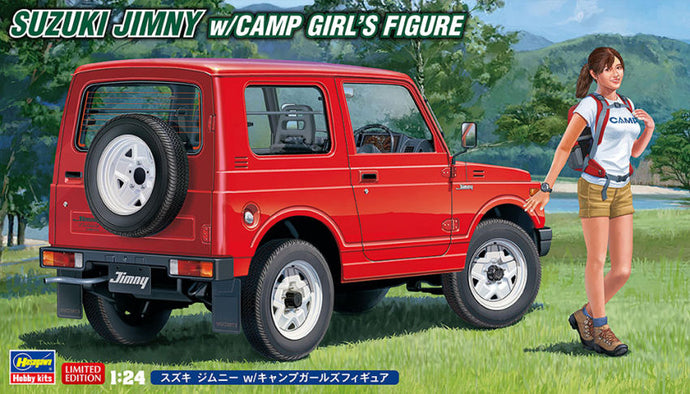 SUZUKI JIMNY W/CAMP GIRL'S FIGURE KIT 1:24