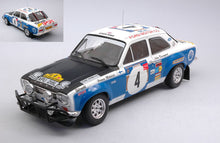 Indlæs billede til gallerivisning Ford ESCORT MKI RS 1600 #4 MIKKOLA/DASVENPORT SAFARI RALLY 1973 hvid/blå/sort 1:18