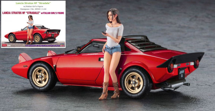 LANCIA STRATOS HF STRADALE W/ITALIAN GIRL'S FIHURE KIT 1:24