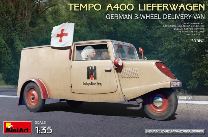 TEMPO A400 VAN LIEFERWAGEN 3-WHEELS AMBULANCE MILITARY 1962 / 1:35