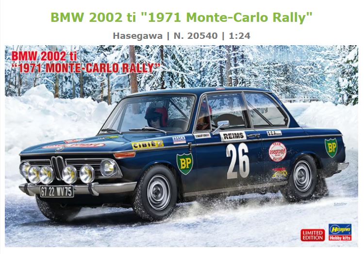 BMW 2002 Ti 1971 MONTE CARLO RALLY KIT 1:24