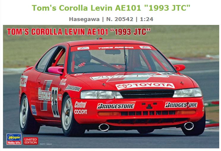 TOYOTA COROLLA LEVIN (AE101) N JTC SEASON 1993 - N 36 - N 37 / 1:24