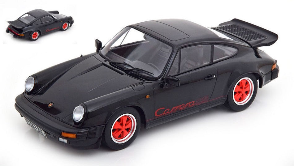 PORSCHE 911 CARRERA 3.2 CLUBSPORT 1989 BLACK/RED 1:18