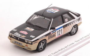 Renault 11 TURBO #121 DERIU/MARIANI TOUR DE CORSE 1984 sort/guld/hvid 1:43