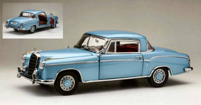 MERCEDES 220 SE COUPE' (W128) METALLIC LIGHT BLUE 1:18