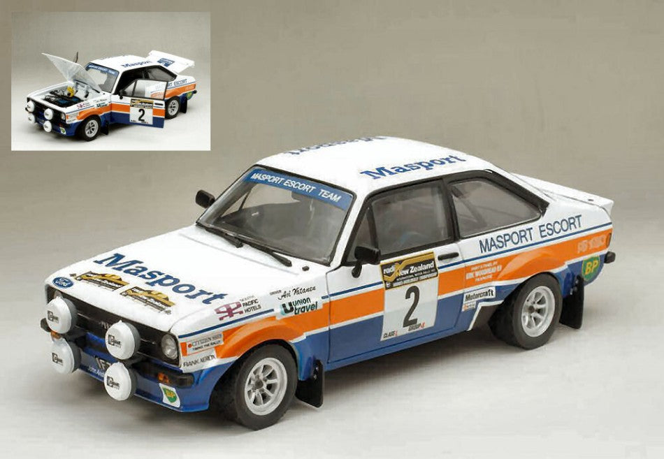 FORD ESCORT MKII RS1800 N.2 2nd RALLY NEW ZELAND 1977 VATANEN-SCOTT 1:18