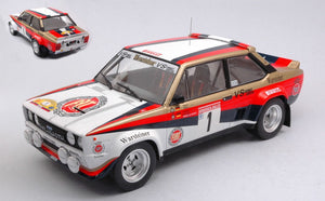 FIAT 131 ABARTH N 1 RALLY HUNSRUCK 1980 W.ROHRL - C.GEISTDOERFER WHITE BLACK RED 1:18