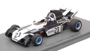Surtees TS9B #23 LUIZ BUENO BRAZIL GP 1973 sort/hvid 1:43