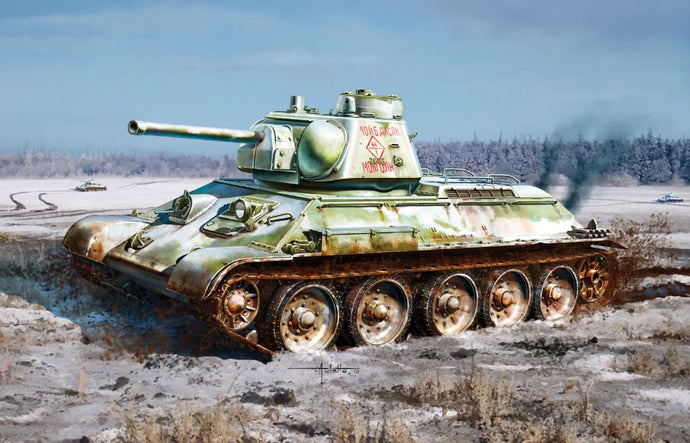 T-34/76 MOD.1973 W/COMMANDER CUPOLA No.82 FACTORY KIT 1:35