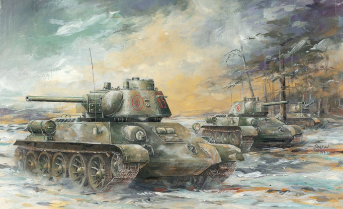 T-34/76 MOD.1973 W/COMMANDER CUPOLA No.183 FACTORY KIT 1:35