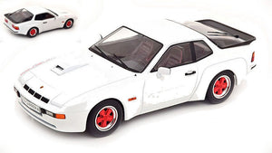 PORSCHE 924 CARRERA GT WHITE WITH RED WHEEL RIMS 1:18