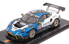 Indlæs billede til gallerivisning Porsche 911 GT3 R #918 HARING/KONSTANTUNOU/JOOS/SEEFRIED 24H SPA 2020 blå/hvid/sort 1:43