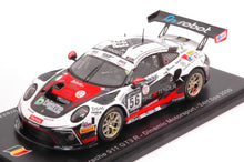 Indlæs billede til gallerivisning Porsche 911 GT3 R #56 DE LEENER/PEDERSEN/RIZZOLI/SBIRRAZZUOLI 24H SPA 2020 hvid/sort/rød 1:43