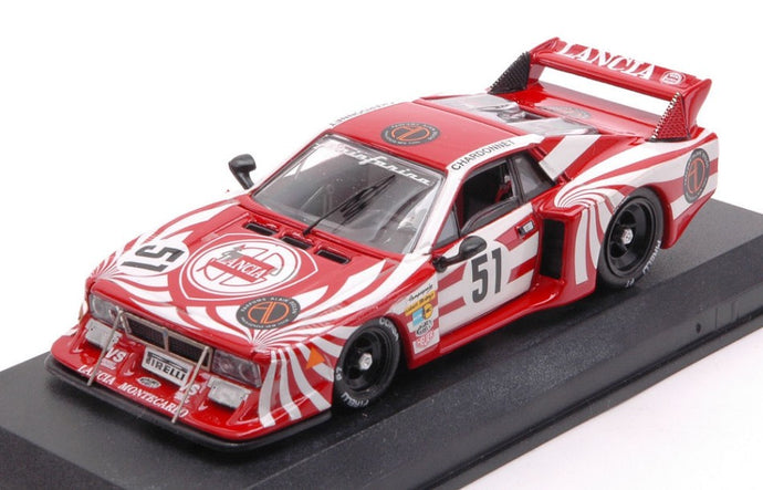 LANCIA BETA MONTECARLO TURBO TEAM LANCIA CORSE N 51 24h LE MANS 1980 BERNARD DARNICHE - HANS HEYER - TEO FABI RED WHITE 1:43