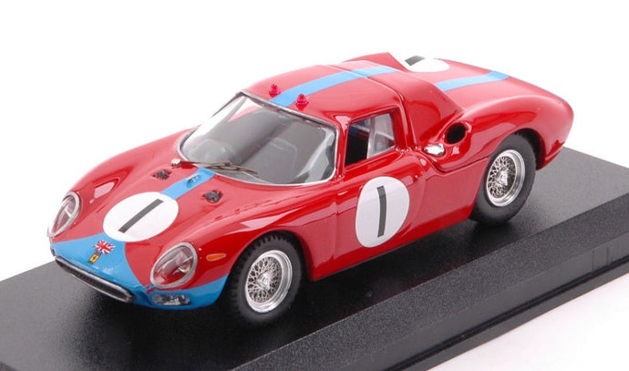 FERRARI 250LM COUPE N 1 KYALAMI 1964 PIPER - MAGGS RED LIGHT BLUE 1:43