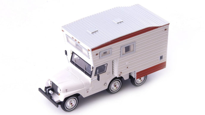 JEEP CJ5 UNIVERSAL CAMPER USA 1969 WHITE RED 1:43