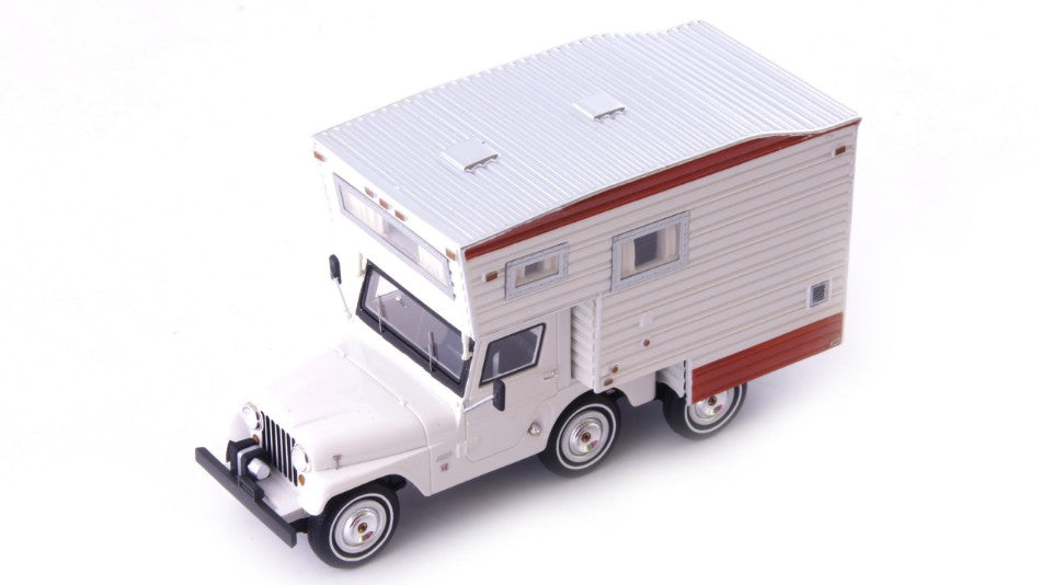 JEEP CJ5 UNIVERSAL CAMPER USA 1969 WHITE RED 1:43