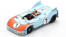 Indlæs billede til gallerivisning Porsche 908/03 #7 JOST/SCHULER 2nd 1000KM MONZA 1972 lys blå/orange 1:43