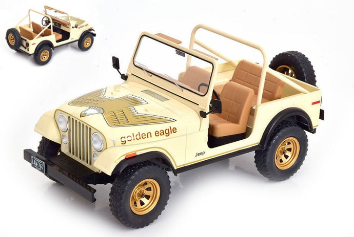 JEEP CJ-7 GOLDEN EAGLE BEIGE DECORATED 1:18