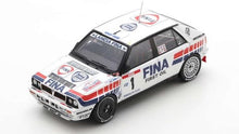 Indlæs billede til gallerivisning Lancia DELTA HF INTEGRALE 16V #1 AURIOL/OCCELLI 2nd TOUR DE CORSE RALLY DE FRANCE 1991 hvid/blå/rød 1:43