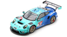 Indlæs billede til gallerivisning Porsche 911 GT3 R #33 WERNER/PREINING/ARNOLD 24H NURBURGRING 2021 turkis/blå 1:43