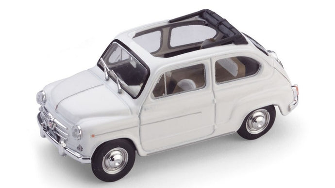 FIAT 600 D BERLINA 1960 TRASFORMABILE APERTA BIANCO 1:43