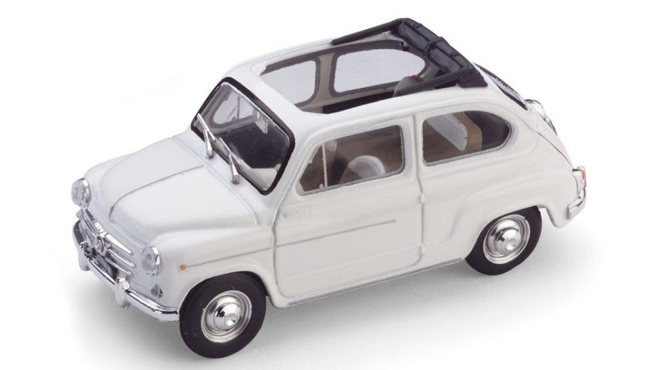 FIAT 600 D BERLINA 1960 TRASFORMABILE APERTA BIANCO 1:43
