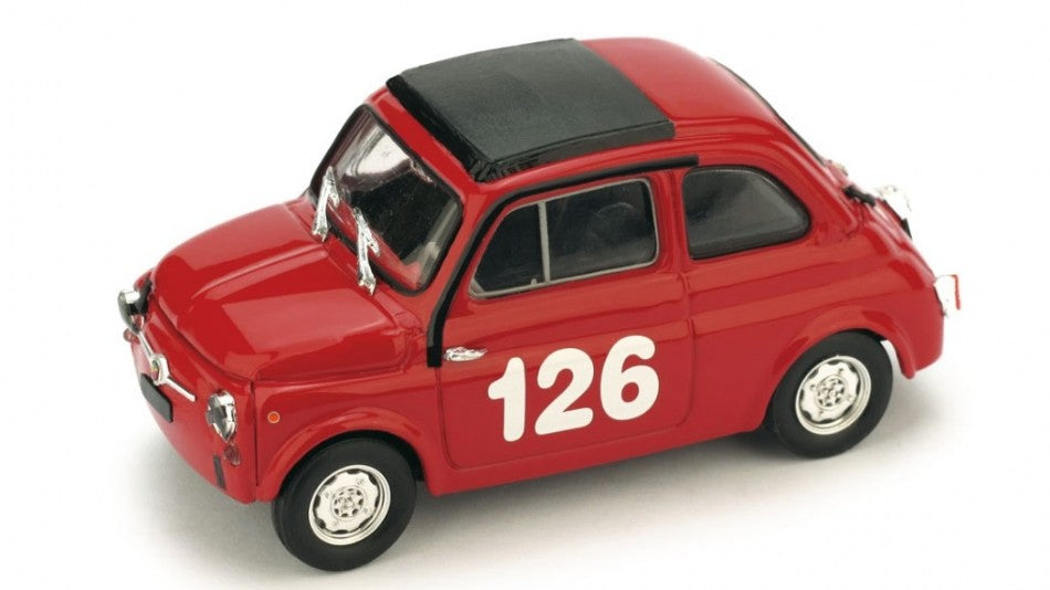 FIAT 595 ABARTH N.126 1st PREMIO CAMPAGNANO VALLELUNGA 1965 R.PINTO 1:43