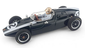 COOPER F1 T51 CLIMAX N 12 WINNER BRITISH GP JACK BRABHAM 1959 WORLD CHAMPION - WITH DRIVER FIGURE GREEN WHITE 1:43
