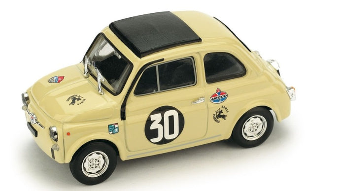 FIAT 500TV GIANNINI N 30 COPPA CARRI MONZA 1966 CAMPIONE D'ITALIA MAURIZIO ZANETTI IVORY 1:43