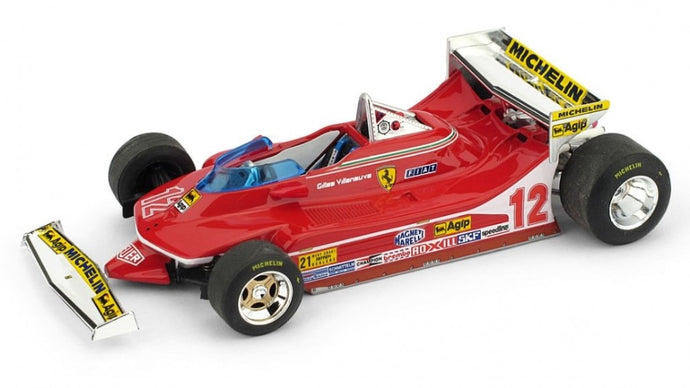 FERRARI 312 T4 G.VILLENEUVE 1979 N.12 PROVE ALETTONE USA OVEST GP 1:43