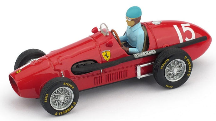 FERRARI 500F2 ALBERTO ASCARI 1952 N.15 WINNER BRITISH GP W/PILOTE 1:43