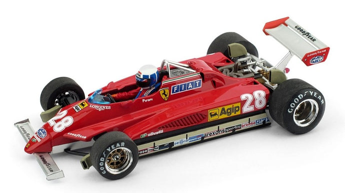 FERRARI 126 C2 D.PIRONI 1982 WINNER SAN MARINO GP N.28 W/PILOTE 1:43