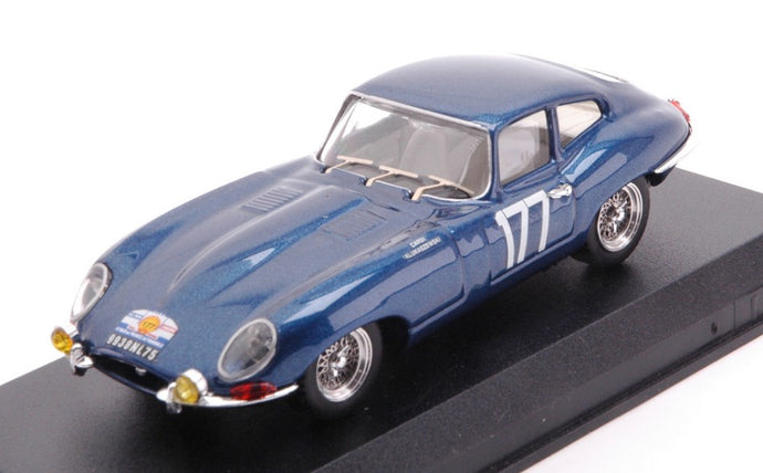 JAGUAR E-TYPE COUPE N 177 TOUR DE FRANCE 1963 CARDI - KLUKASZEWSKI BLUE MET 1:43