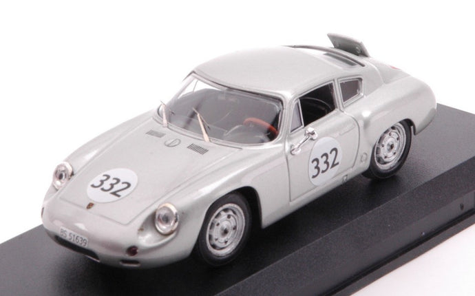 PORSCHE 1600GS ABARTH N 332 WINNER CAMPIONATO EUROPEO 1962 H.KUHNIS SILVER 1:43